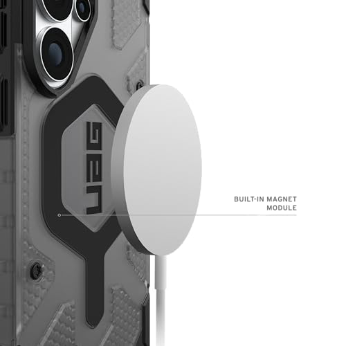Image of Urban Armor Gear UAG Designed for Galaxy S26 Ultra 5G Case, Pathfinder Clear - Compatible with Magnetic Charging Transparent Rugged Military Drop Tested Protective Cover - Ash /Black