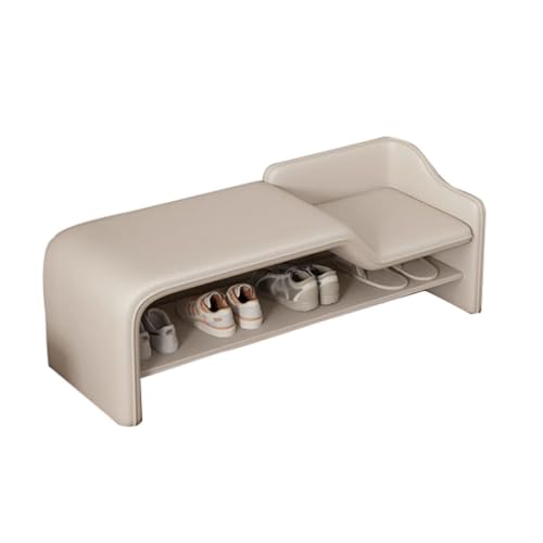 Banc chaussures entrée compact beige : meuble et tabouret intérieur