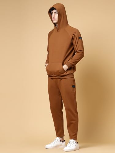 Image of Rigo Cotton Fleece Full Sleeves Oversized Co-ord Set for Men | Printed Hooded Track Suit Set for Men