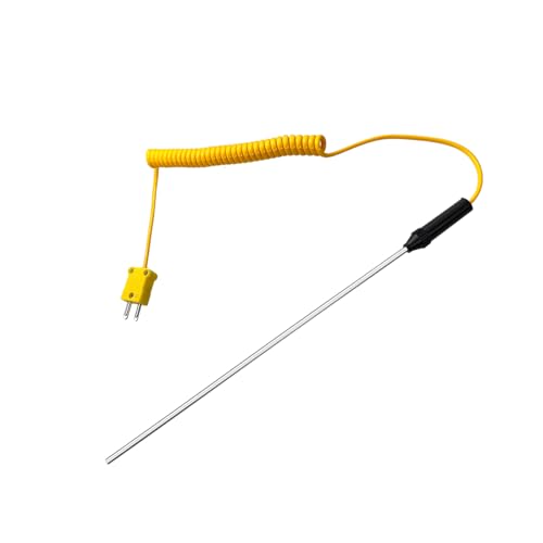 Xnrtop 1 Pcs K Type Thermocouple Probe, Handheld Temperature Sensor Thermocouple Probe Stainless Steel Probe K Type Sensor High Temperature Thermocouple -50 to 400℃ (TP20)