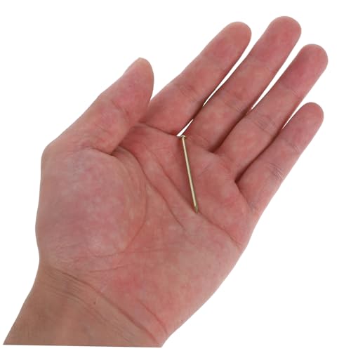 Image of 200pcs Picture Frame Nails: Small Iron Nails for Picture Hanging - Gold Hanging Hardware for Wall Decor Photo Frames Art
