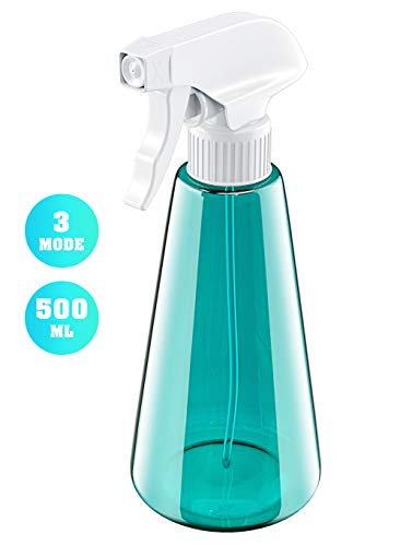 Babacom Spray Bottles, PET Plastic 500ml Trigger Sprayer, 3 Modes (SPRAY & STREAM & OFF) Refillable Empty Spray Bottle for Cleaning, Air Freshening, Gardening