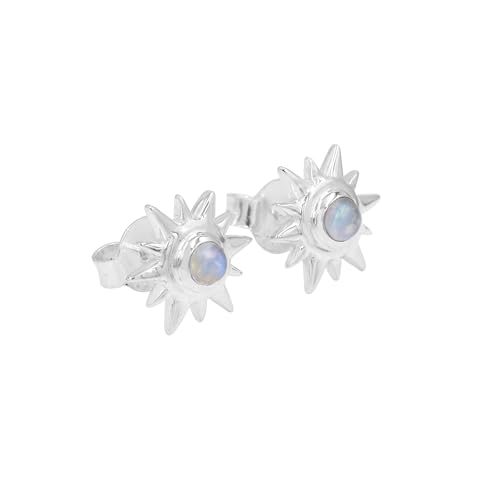 Boucles d'oreilles argent 925 hypoallergéniques soleil anti-irritation oreille