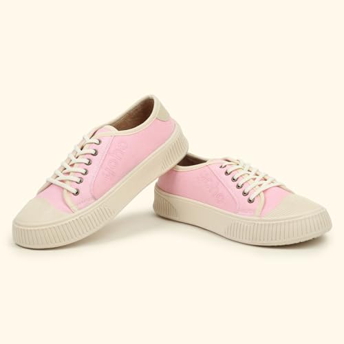 Image of YOHO Canvas CZ Sneakers for Women | Lightweight Casual Shoes | Everyday Comfort, Breathable Fit, Durable Grip Sole, Versatile Slip-On or Lace-Up Style, Trendy
