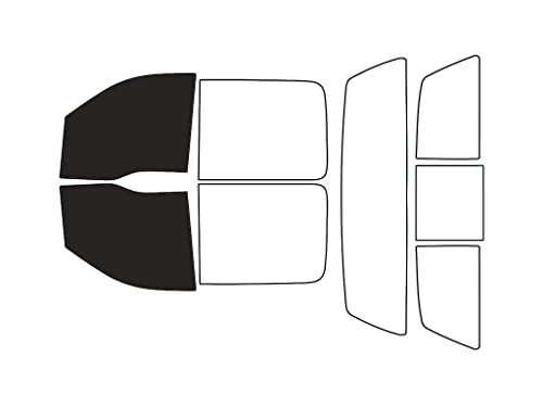 Rvinyl Window Tint Kit Compatible with Ford F-150 2004-2008 4 Door - Black 20% - Single Ply No Bubble Film - Do it Yourself Vehicle Front Precut Kit