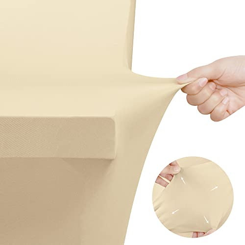 image for Utopia Kitchen Spandex Tablecloth 2 Pack [4FT, Champagne] Tight, Fitte