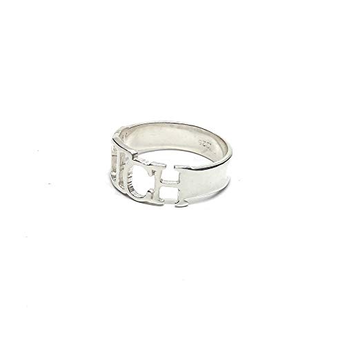 Bague BITCH en argent 925 massif poinçonné anneau ajustable tendance pour femme - 5