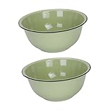 NAMOARLY Vintage-becken 2 Stück Retro-emaille-schüsseln Terrine Topf Für Suppe Obst Und Gemüse Robustes Emaille-material Für Den Einsatz Im Heimrestaurant