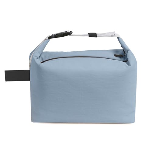 XCTDSVAH Bolsa Termica Porta Alimentos Bolsa De Almuerzo Aislada, Paquete Bento Papel Aluminio, Comida Arroz, Hielo, Bolso Almacenamiento Portátil For Cena Y Picnic, 1 Ud(Blue)