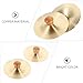 Milisten Belly Dancing Finger Cymbals 3.54 Inch Copper Mini Hand Percussion Instrument for Kids Musical Performance and Dance Practice Pair