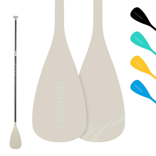 iTAOSTAR GP10B-Greige SUP Paddle 3-Piece Floating Foldable Paddle Adjustable 160-210cm/63-84, Flexible Convertible Lightweight Oars for All Paddling