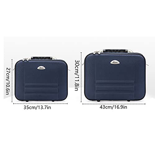 Document Bag Square Box Laptop Bag Canvas Business Work Package Men's Briefcase with Zipper Multi Document Pocket 14-16 in (Color : Black, Size : 16IN)2