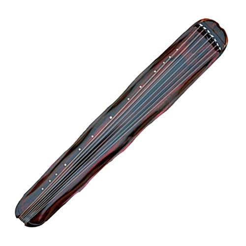 TSTS cítara de 7 Cuerdas Advanced Guqin Old Haz Beam Fir Banana Leaf Cinnabar Style 7 Strings Conection Professional Chinese Musical Instrumento