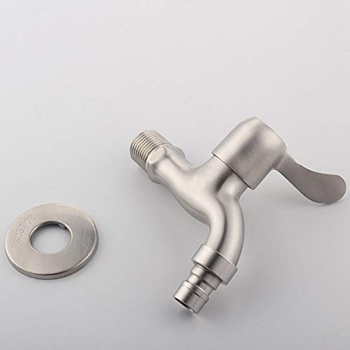 Robinet d'eau 1/2 acier inoxydable pour machine à laver et évier mural - 7
