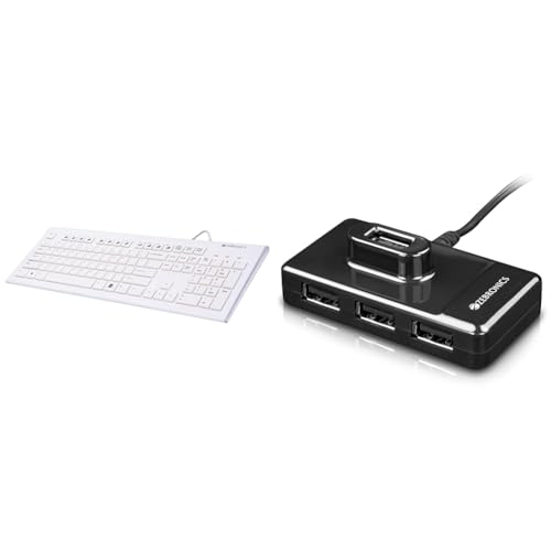 Image of ZEBRONICS Zeb-DLK01 Wired USB Multimedia Keyboard with 104 UV Coated Keys, Rupee Key, 12 Hot Keys(Wh