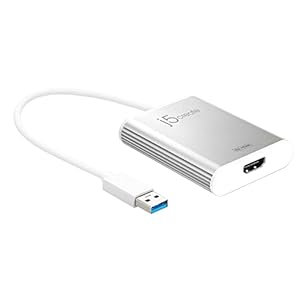 j5create USB 3.0 zu 4K HDMI Display-Adapter- USB 3.0 Typ-A Stecker | HDMI Buchse | 4K UHD | Auflösung bis zu 3840 x 2160 @ 30 Hz | Aluminiumgehäuse (JUA354)