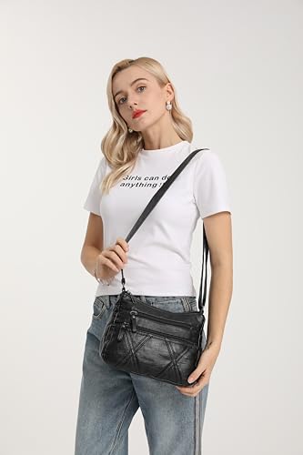 Gladdon Small Crossbody Bags for Women Shoulder Purses Vegan Cross body Bag Grey — view 2