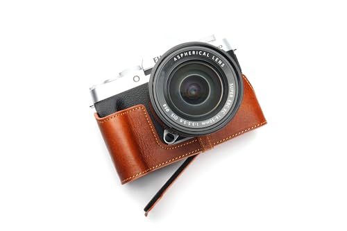 Housse moitié caméra FUJIFILM X-T200 cuir véritable étui protection rufous