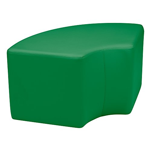 Image of Sprogs 18 inch H Structured Quarter Round Stool -Flexible Modular Collaborative Soft Seating for Office, Home, Lounge and School Classrooms with Durable Frame -Green
