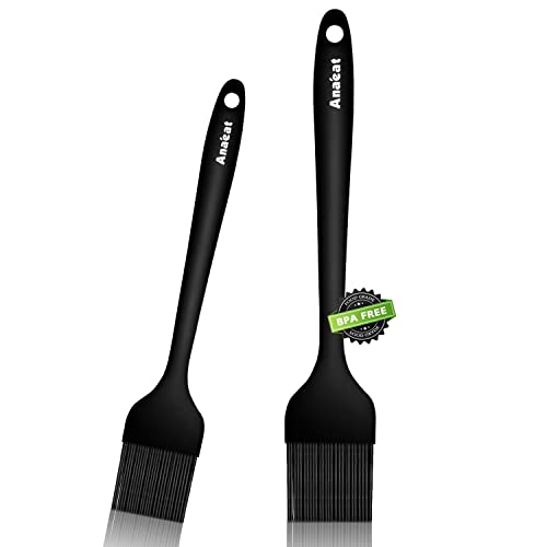 Anaeat 2 Pack Silicone Basting Pastry Brushes - Heat Resistant