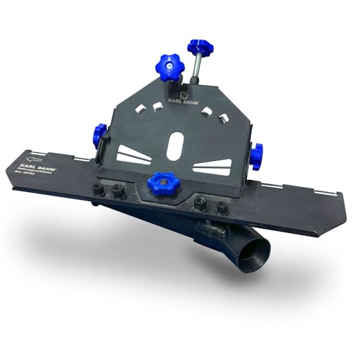 Karl Dahm Professioneller Gehrungsschlitten mit Absaugung für Winkelschleifer – Präzise 45° Schnitte, kompatibel mit gängigen Modellen I Integrierte Absaugung für Sauberkeit und Gesundheitsschutz