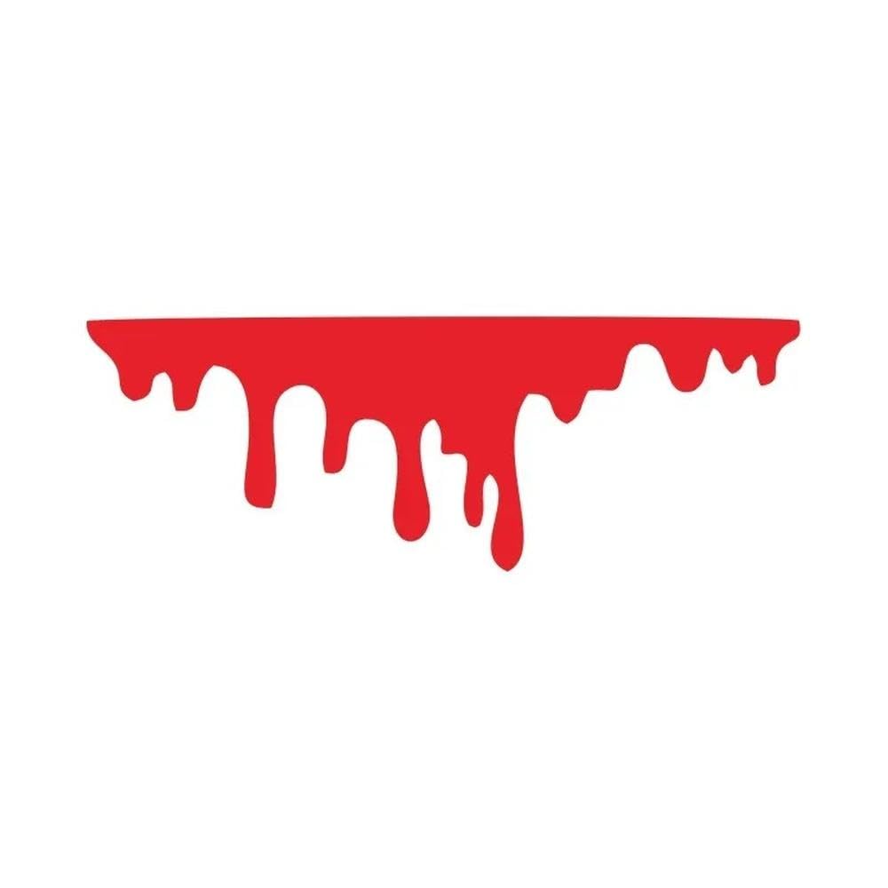 Blood Drips Stickers Auto Theme Styling Decorative Glass Car Headlight Waterproof Bumper(Red,20CM X 7.1CM)