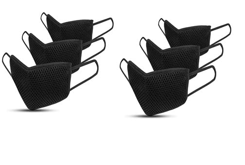 Reusable Cotton Pollution Mask for Men & Women | Breathable Anti Dust Face Mask | Washable & Comfortable Ear Loop | Black-image-5
