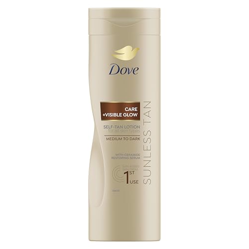 Dove Care + Visible Glow Medium to Dark Self Tan Lotion 400 ml