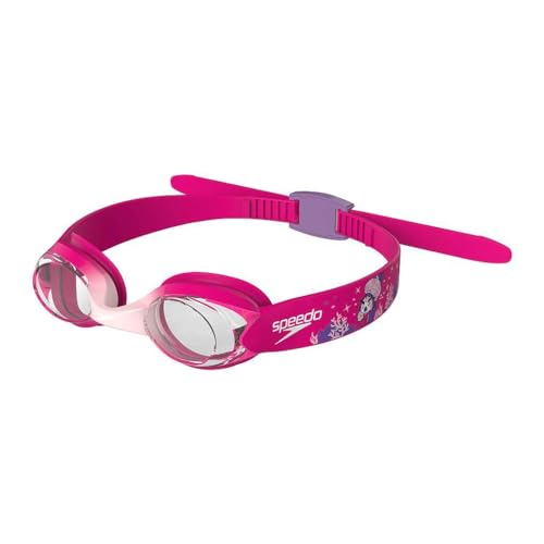 Speedo Unisex Kinder Illusion Schwimmbrille | Sichere Passform | Anti-Beschlag | Wasserdicht Schwimmbrille, Electric Pink/Sweet Taro/Bloss, Einheitsgröße