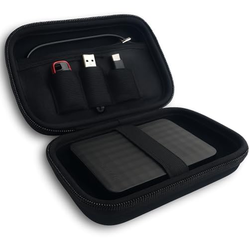 Porta HD Externo Hard Case Capa de Proteção Resistente TREND – Estojo Portátil para HDs e Power Bank 2.5” – À Prova de Respingo, Compacto e Durável – Pronta Entrega