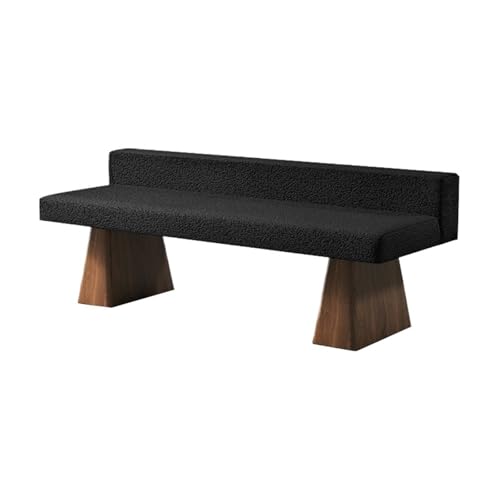 Banco de madera con respaldo