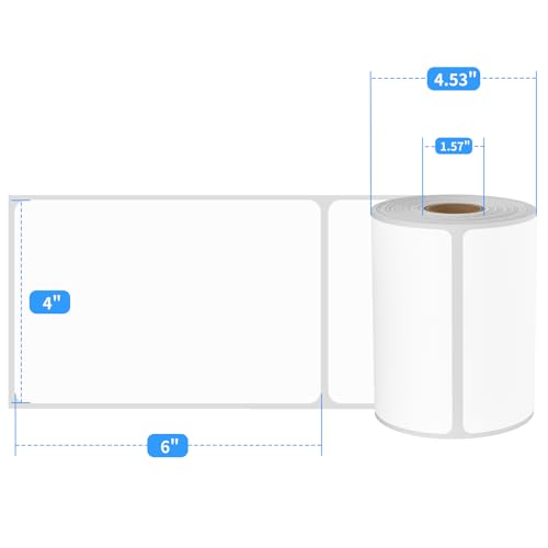 Rollo de etiquetas térmicas de 4 x 6 pulgadas con adhesivo permanente para envíos 2
