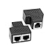Produktbild Lan Splitter 1 auf 2 Ethernet Splitter Lan Kabel Splitter für RJ45 Cat5 / Cat5e / Cat6 / Cat7 Kabel. (2 Packung)
