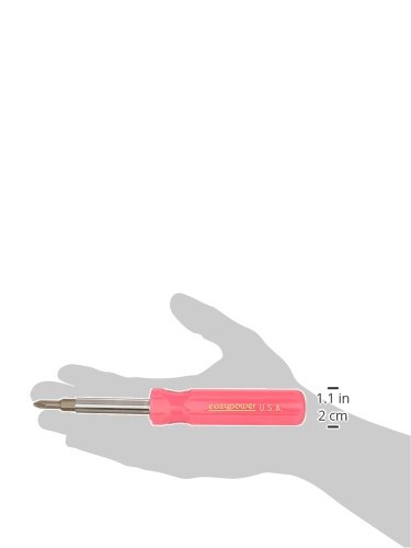 Image of Eazypower 45526 12-Pack Pink 4-in-1 Phillips /Slotted #1 /4-5, #2 /8-10 Extruded Handle Screwdriver 5 /16-inch Hex
