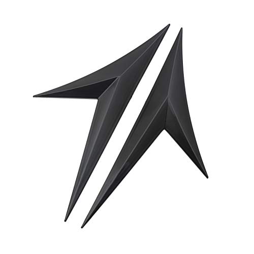 Btuty Lábio da asa lateral do spoiler para carro 2 peças em formato de folha de fibra de carbono pre