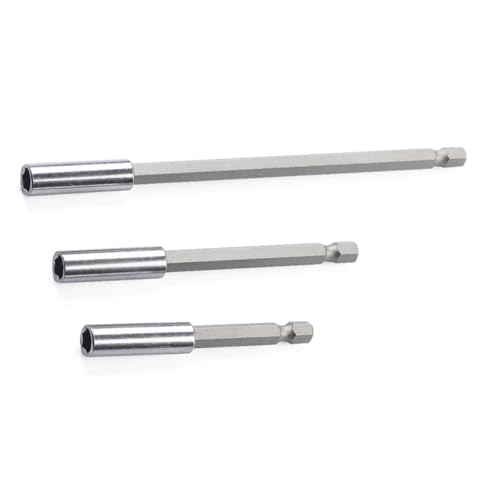 iplusmile 3piezas Extensión De Hexágono Interior Para Broca Para Taladrado Espacios Reducidos y Trabajo De Precisión Destornillador