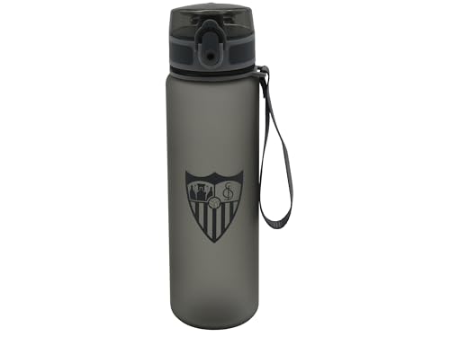 CYPBRANDS Sevilla, Botella, Botella de Agua, Botella Deportiva, Bidón, Cantimplora, Color Negro, Producto Oficial