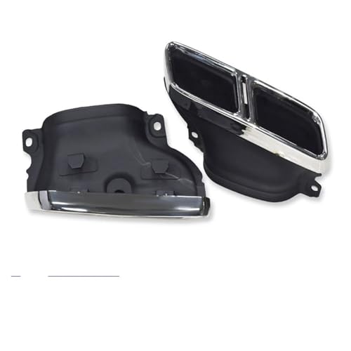 に適合する Sクラス W222 AMG S63 2014-2016 S65 2018-2020 排気管アップグレード ステンレススチール ブラック マフラー ノズルチップ 車用マフラーカッター(SiIver S65 18-20)