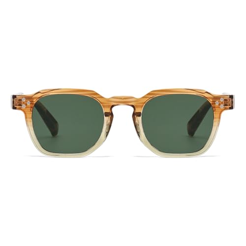 Image of Gleyemor Stylish Retro Sunglasses for Men Women Fashion Vintage Square Sunglasses UV400 Protection Shades