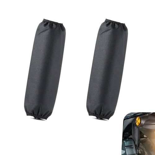 lekiliky Motorcycle Shock Covers Waterproof Scratch-resistant Elastic Nylon Protective Case Rear Shock Absorber Suspension Protective Cover for Most Motorcycles E-bikes Scooters (Black #L)
