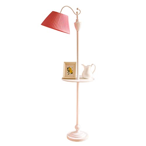 Lampadaire Lampadaire En Fer Forgé Élégant Lampadaire Vertical Créatif Lampadaire Pour Chambre De Jeune Fille Lampe De Table Haute De Salon Rose Lumière Tamisée (Color : Pink)