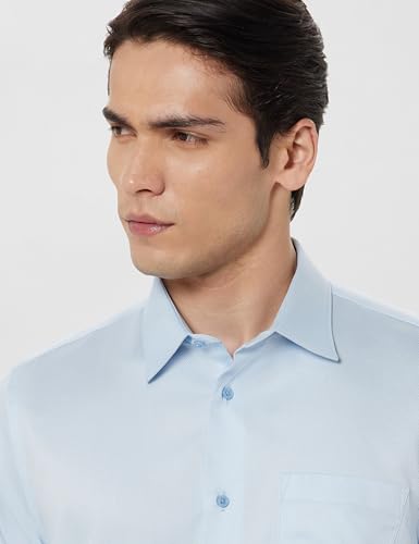 Image of Blackberrys Men Slim Fit Formal Shirt | Premium Cotton Blend | Solid Pattern| Lightweight & Breathable | Wrinkle-Resistant | Office & Business Wear