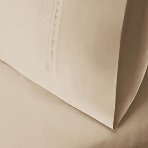 Superior 100% Premium Combed Cotton Colorfast, Soft and Smooth 2 Piece Pillowcase Cover, King - Ivory