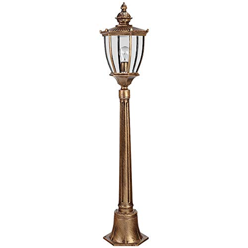 Farola Vintage Rústica Antigua De Estilo Granja, Estilo Europeo, Para Exteriores, Impermeable, De Aluminio Fundido A Presión, Con Vidrio, Para Uso Residencial, De Calle, De Un Solo Cabezal, De 2,1 M