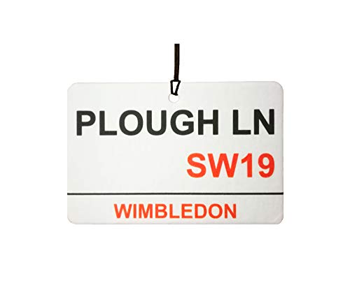 Old Wimbledon/Plough Lane Street Sign Car Air Freshener (Fun Birthday/Xmas Christmas Stocking Filler/Secret Santa/Novelty Scented Gift)