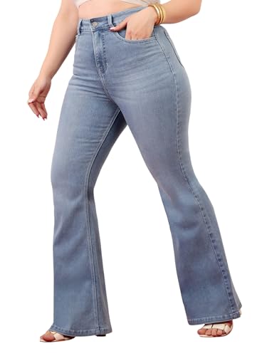 Image of Miss Chase A+ Women's Bootcut High Rise Regular Length Stretchable Denim Jeans