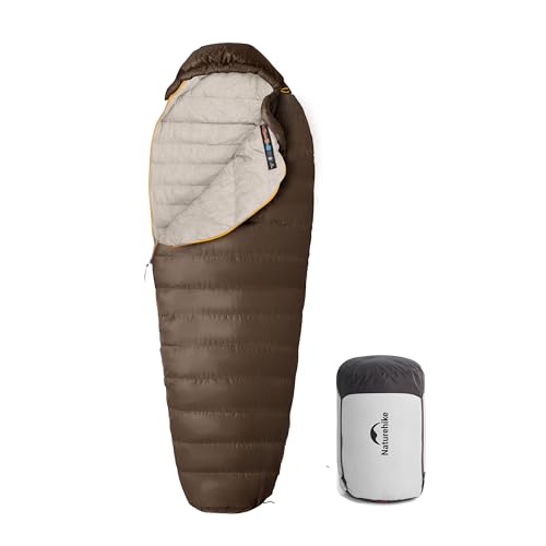 15 Best Camping Sleeping Bags of 2025 - Stay Warm and Cozy Under the Stars 3 Naturehike 0 Degree RDS Down Mummy Sleeping Bag for Adults, 650 Fill Power, Cold Weather Backpacking Sleeping Bag for Camping, Hiking, -1℉ 18℉ 30℉, YKK Zipper (Brown, ISO Limit 30℉-Regular)
