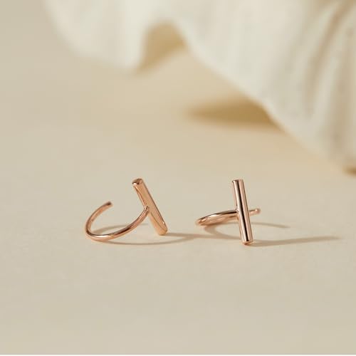 Image of CHIC & ARTSY 925 Sterling Silver Half Hoop Earrings for Women, Small Huggie Hoops Set with Ball Bar Star Moon Cross & Pearl, Lightweight Comfort Fit Everyday & Sleep Earrings