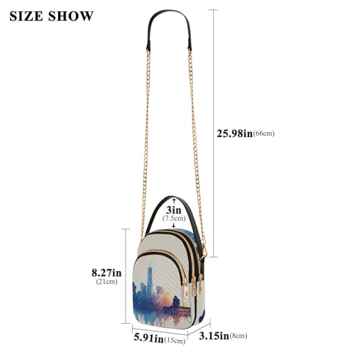 New York City Crossbody Bags for Women Detachable Strap Purses Shoulder Bag Travel Handbags3