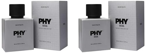 Phy Social Eau de Toilette (EDT) | For that chilled out vibe | Freshness of Mint with citrusy Mandarin | Perfect for a party or evening out | Long lasting fragrance, Premium perfume for men, 100 ml